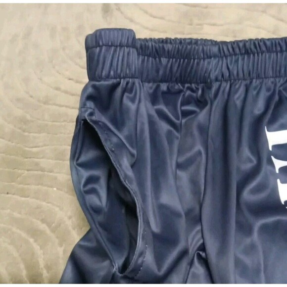 Pj Bottoms Size M Silky Blue T.S. Logo Elastic Waist - Picture 5 of 7